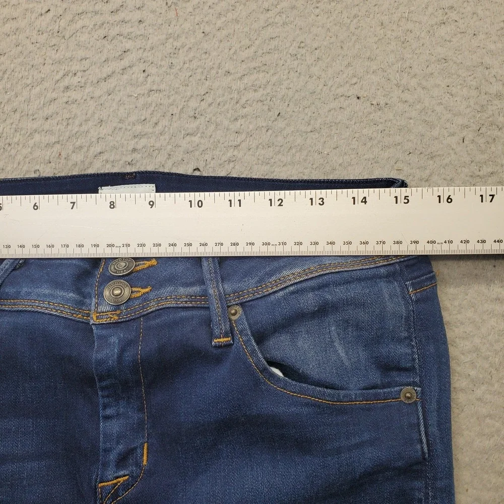 Hudson Jeans Womens 29 Blue Denim Stretch Skinny Leg 2 Button-Fly Streetwear